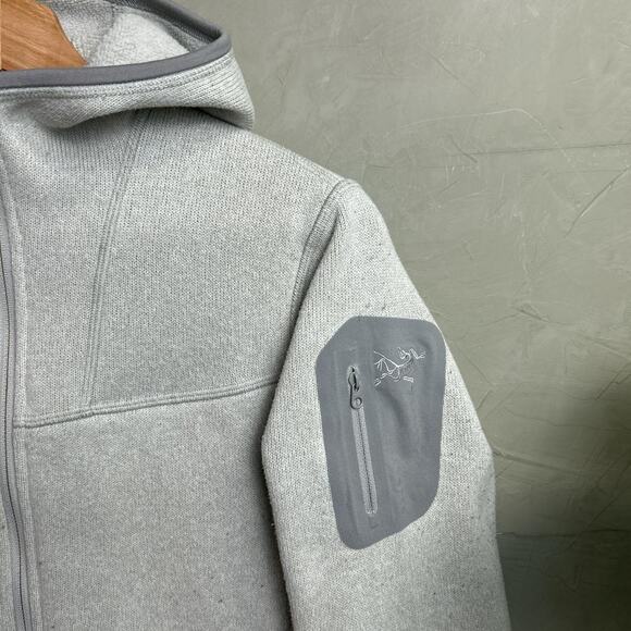 Arc’ Teryx Knit Sport Hiking Womens Medium Hoodie Zip Up Sweater - Picture 3 of 8